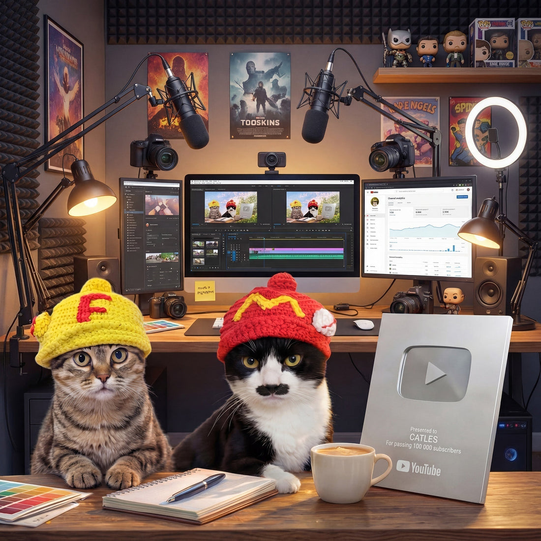 ついに届いた、YouTube シルバーの盾の動画