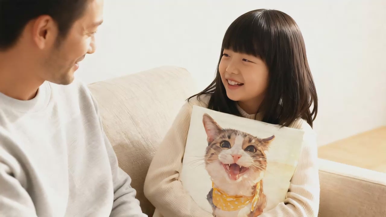 動画を読み込む: うちの子の水彩画、飾ってみた